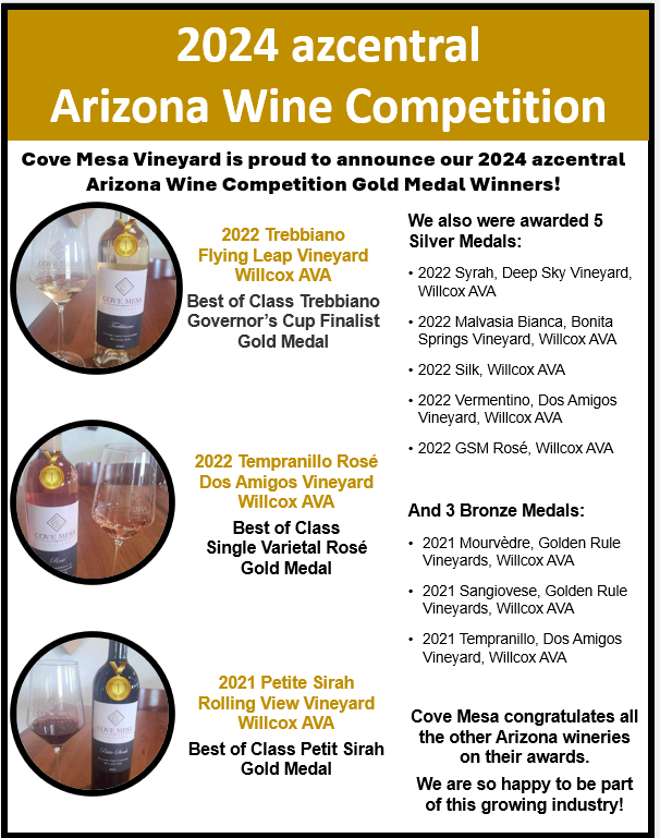 Cove Mesa Wine Award Graphic