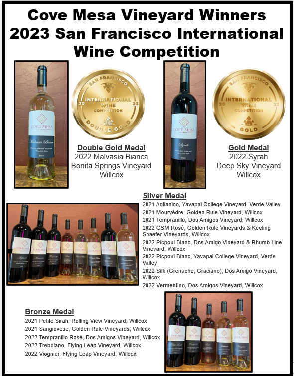 Cove Mesa Wine Award Graphic