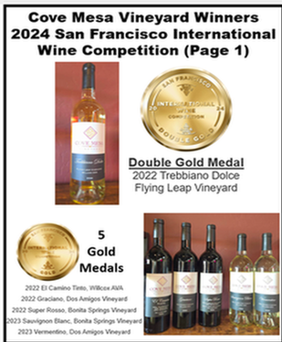 Cove Mesa Wine Award Graphic