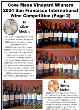 Cove Mesa Wine Award Graphic