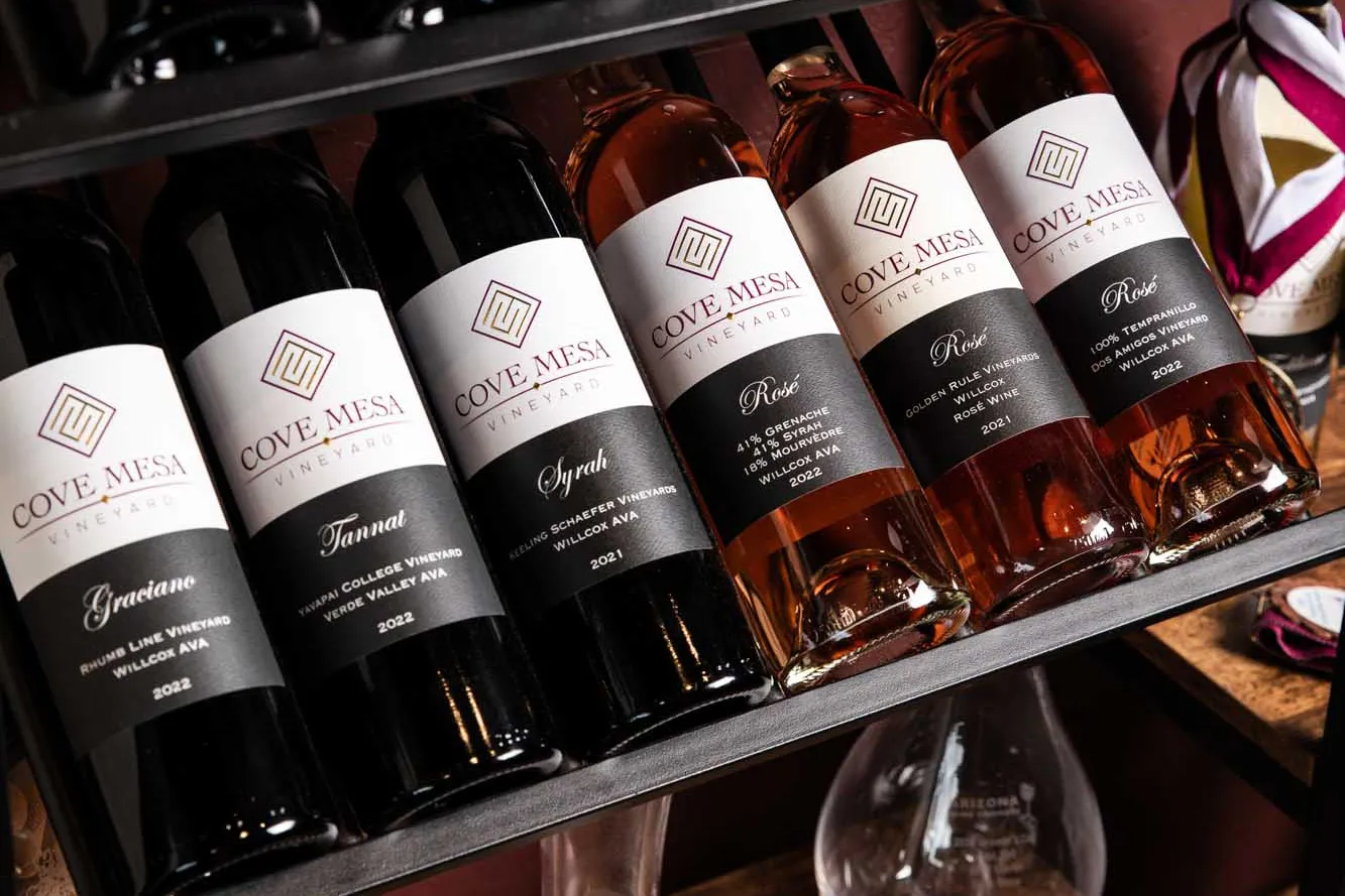Cove Mesa wine bottles